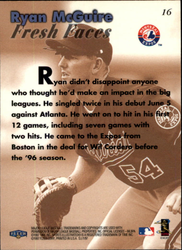1997 Sports Illustrated (Fleer) Baseball "Main Set" Cards - Picture 29 of 279