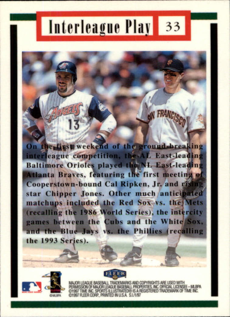 1997 Sports Illustrated (Fleer) Baseball "Main Set" Cards - Picture 47 of 279