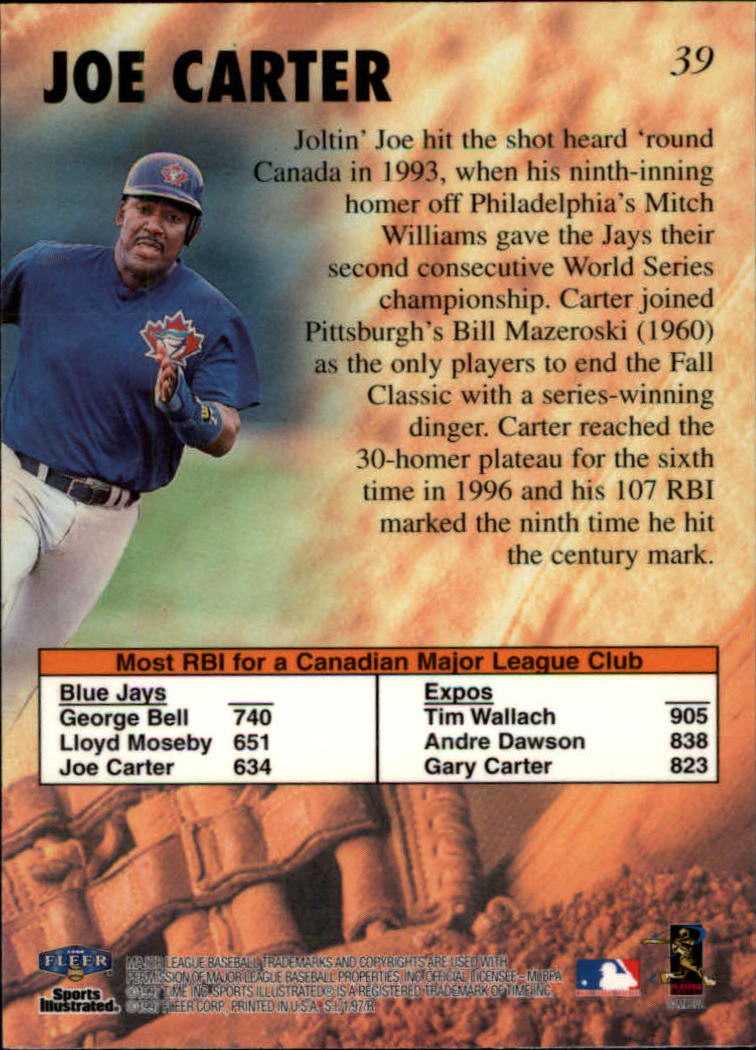 1997 Sports Illustrated (Fleer) Baseball "Main Set" Cards - Picture 59 of 279