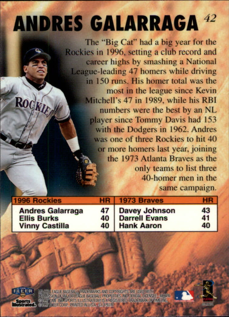 1997 Sports Illustrated (Fleer) Baseball "Main Set" Cards - Picture 65 of 279