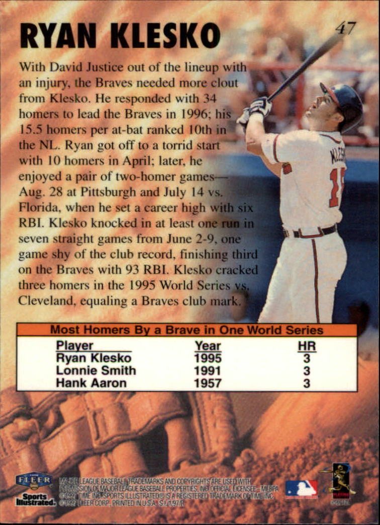 1997 Sports Illustrated (Fleer) Baseball "Main Set" Cards - Picture 73 of 279