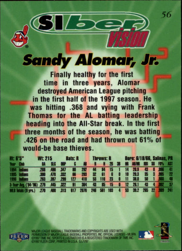 1997 Sports Illustrated (Fleer) Baseball "Main Set" Cards - Picture 85 of 279