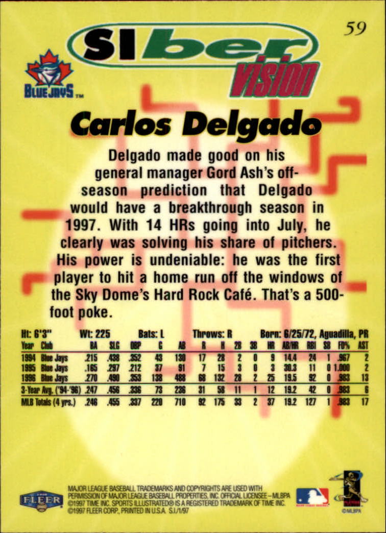 1997 Sports Illustrated (Fleer) Baseball "Main Set" Cards - Picture 91 of 279