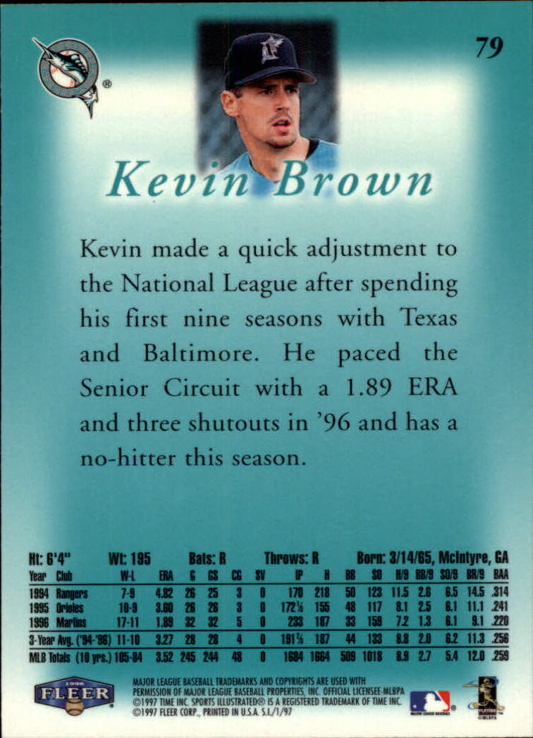 1997 Sports Illustrated (Fleer) Baseball "Main Set" Cards - Picture 121 of 279