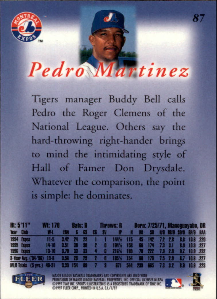 1997 Sports Illustrated (Fleer) Baseball "Main Set" Cards - Picture 133 of 279