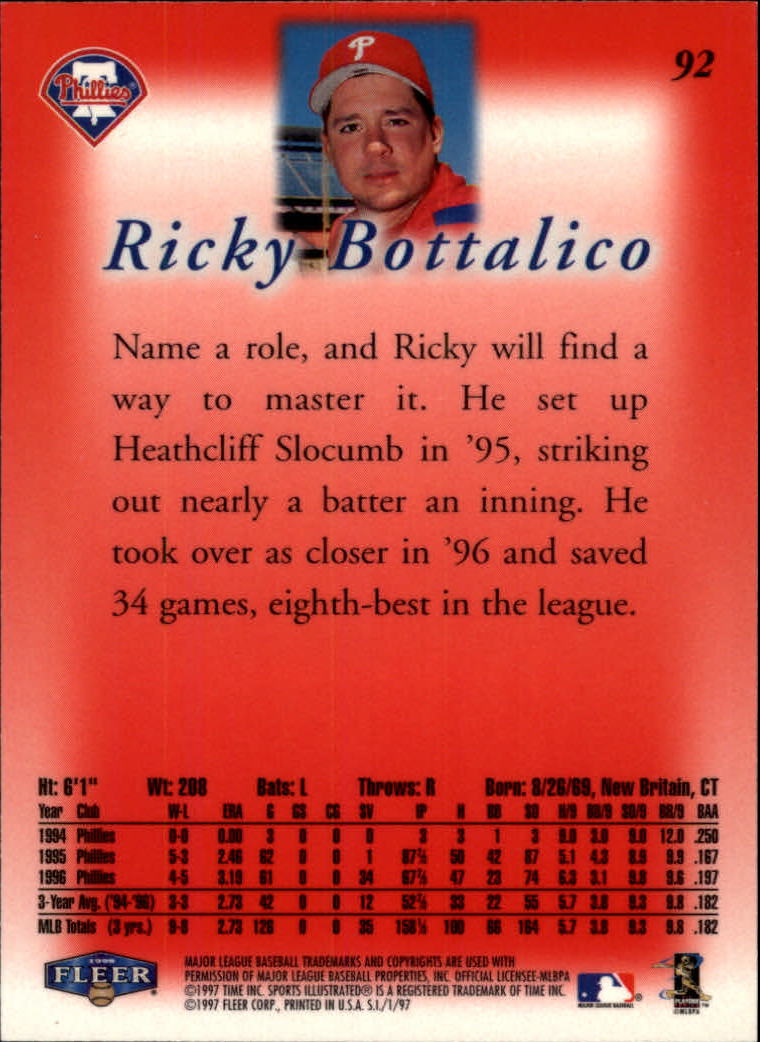 1997 Sports Illustrated (Fleer) Baseball "Main Set" Cards - Picture 143 of 279