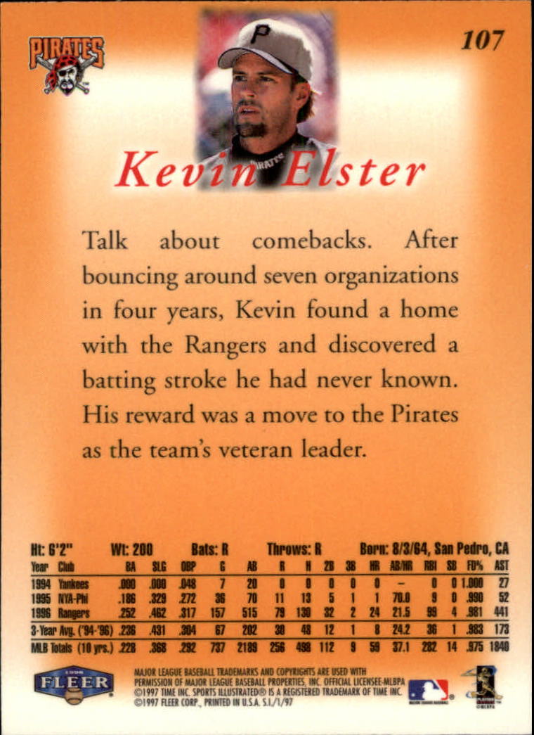 1997 Sports Illustrated (Fleer) Baseball "Main Set" Cards - Picture 161 of 279
