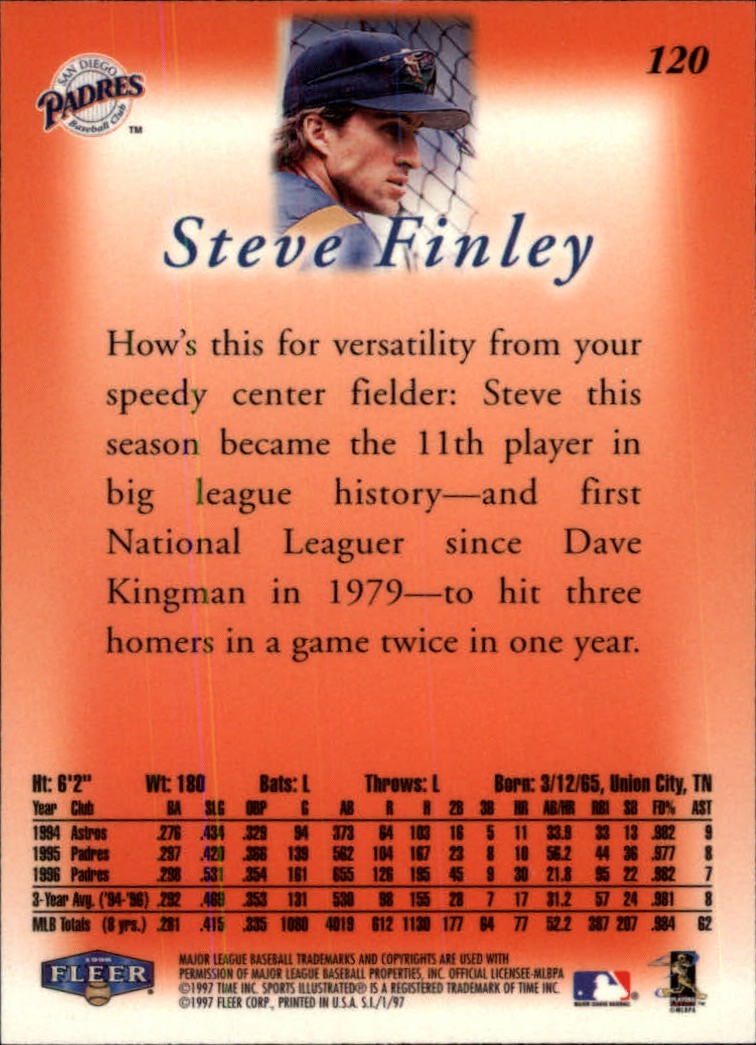 1997 Sports Illustrated (Fleer) Baseball "Main Set" Cards - Picture 181 of 279