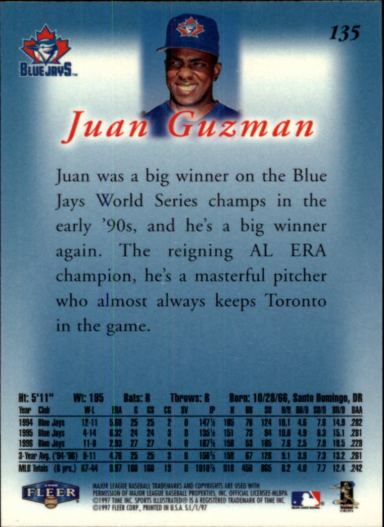 1997 Sports Illustrated (Fleer) Baseball "Main Set" Cards - Picture 209 of 279
