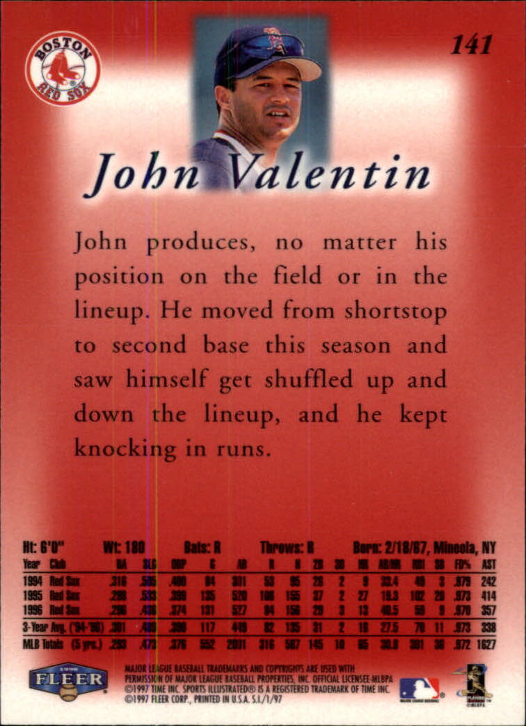 1997 Sports Illustrated (Fleer) Baseball "Main Set" Cards - Picture 221 of 279