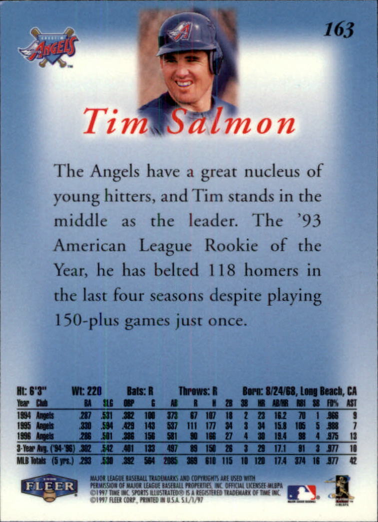 1997 Sports Illustrated (Fleer) Baseball "Main Set" Cards - Picture 253 of 279