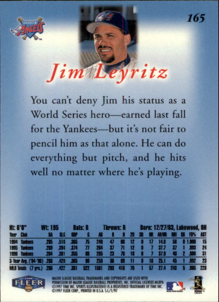1997 Sports Illustrated (Fleer) Baseball "Main Set" Cards - Picture 257 of 279