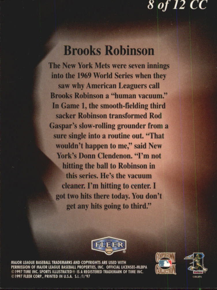 1997 Sports Illustrated (Fleer) Baseball "Cooperstown Collection" Insert Cards - Bild 11 von 11