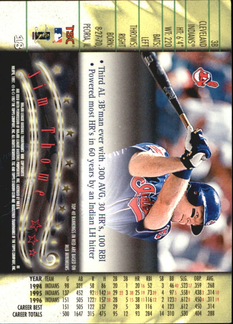 1997 Stadium Club Baseball Part 2 Insert and Parallel Cards - Picture 11 of 39