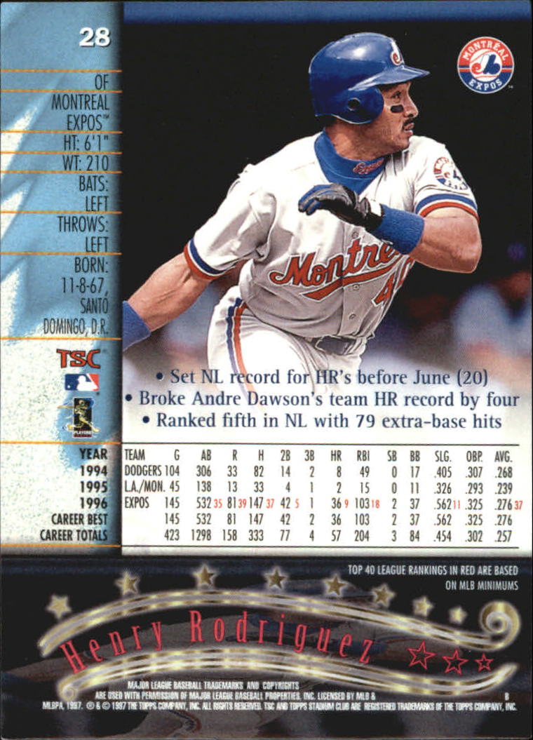 1997 Stadium Club Baseball Part 2 Insert and Parallel Cards - Picture 15 of 39