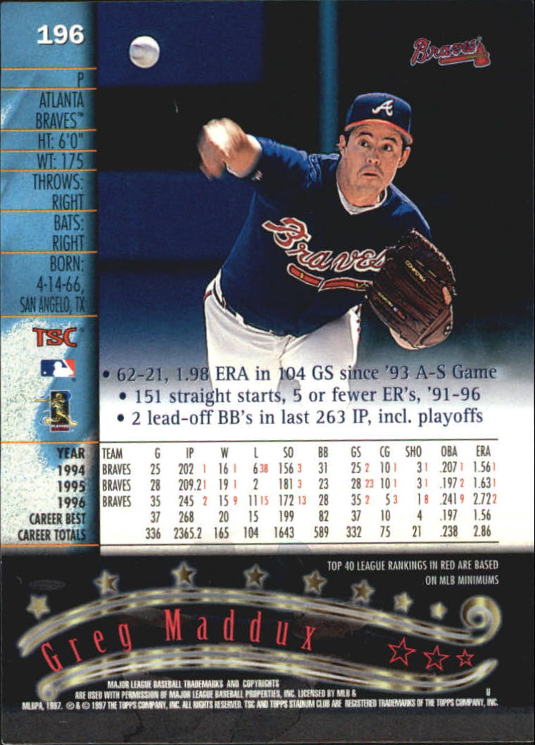 1997 Stadium Club Baseball Part 2 Insert and Parallel Cards - Picture 27 of 39