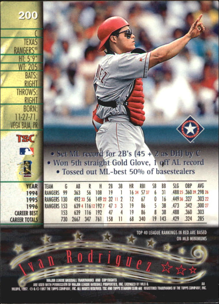 1997 Stadium Club Baseball Part 2 Insert and Parallel Cards - Picture 29 of 39