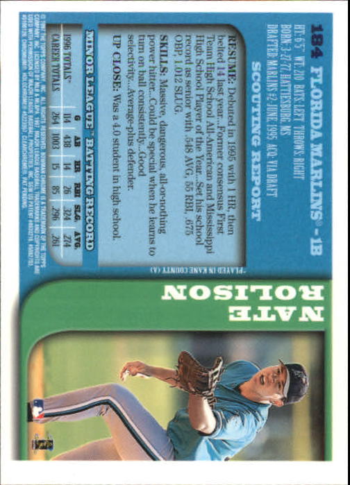 1997 BOWMAN CHROME BASEBALL NM-MT U-PICK - Picture 313 of 491