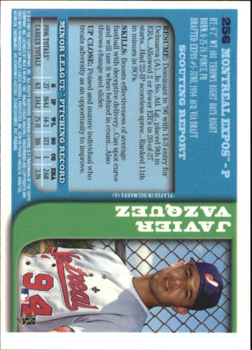 1997 BOWMAN CHROME BASEBALL NM-MT U-PICK - Picture 417 of 491