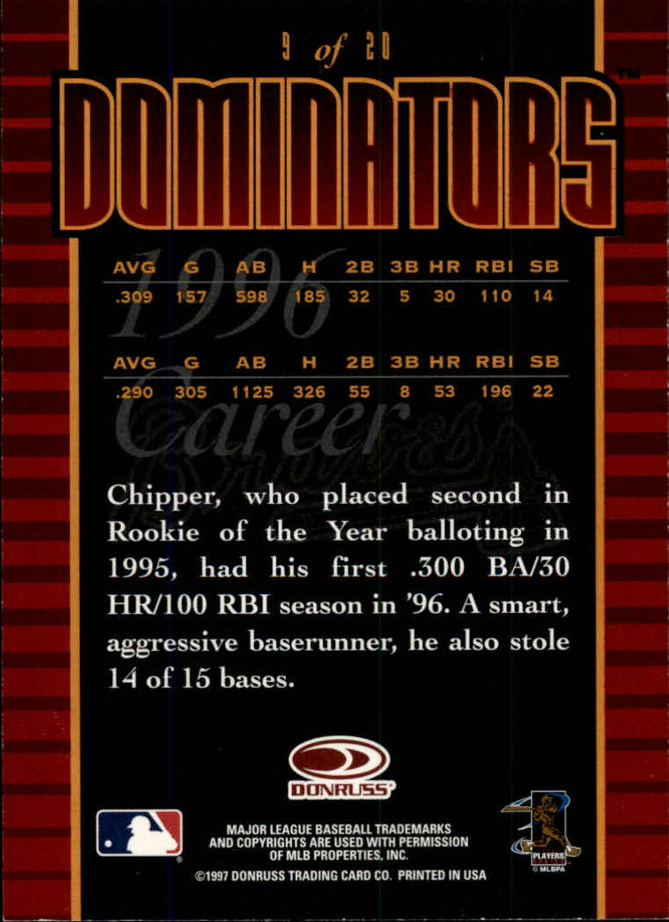 1997 Donruss Baseball "Insert" Cards - Picture 25 of 97