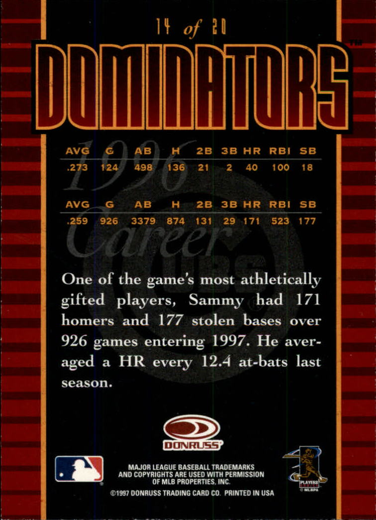 1997 Donruss Baseball "Insert" Cards - Picture 31 of 97