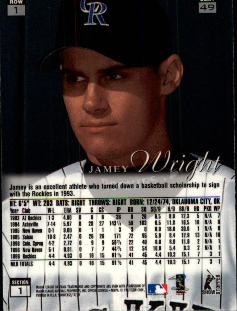1997 Flair Showcase (Fleer) Baseball "Row 1" Parallel Cards - Picture 15 of 115