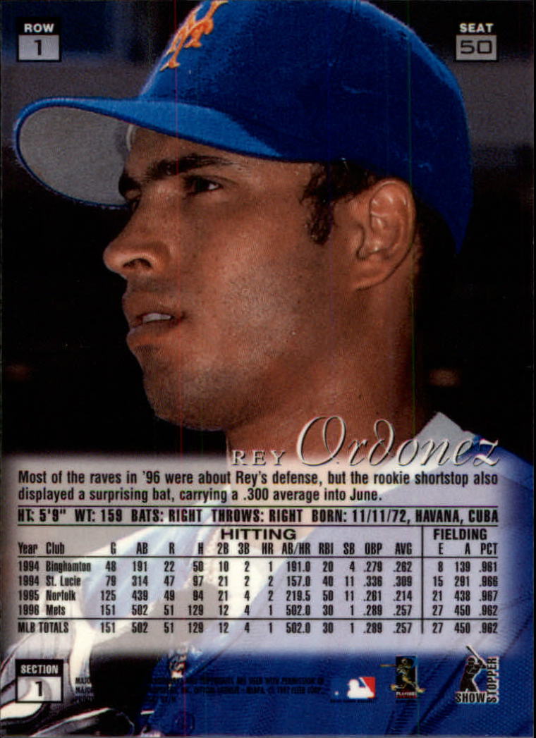 1997 Flair Showcase (Fleer) Baseball "Row 1" Parallel Cards - Picture 17 of 115