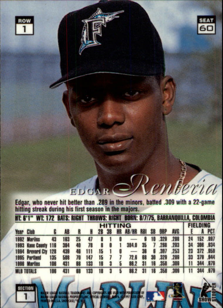 1997 Flair Showcase (Fleer) Baseball "Row 1" Parallel Cards - Picture 23 of 115