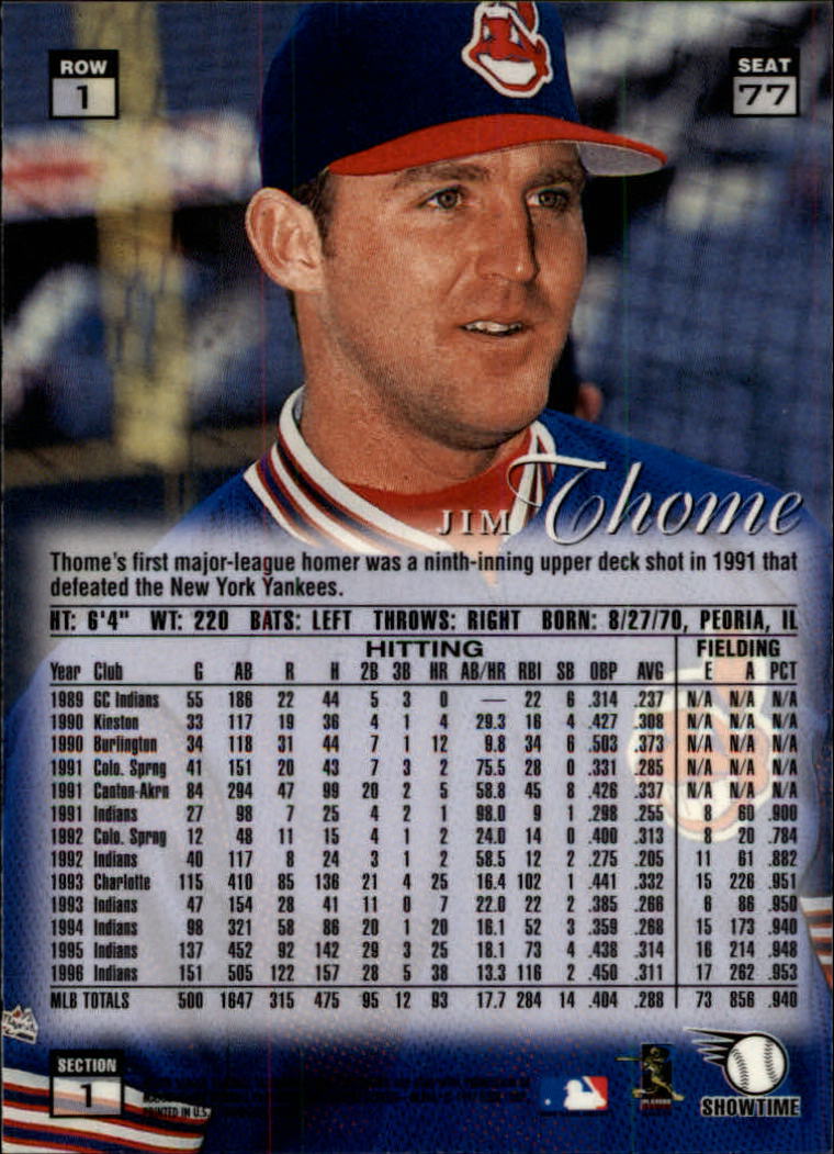 1997 Flair Showcase (Fleer) Baseball "Row 1" Parallel Cards - Picture 39 of 115