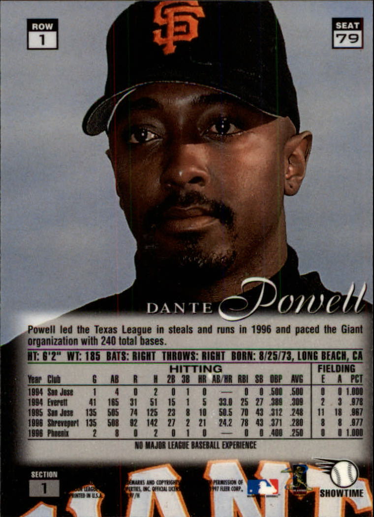 1997 Flair Showcase (Fleer) Baseball "Row 1" Parallel Cards - Picture 43 of 115