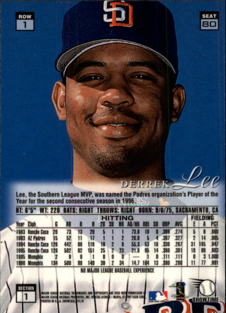 1997 Flair Showcase (Fleer) Baseball "Row 1" Parallel Cards - Picture 45 of 115