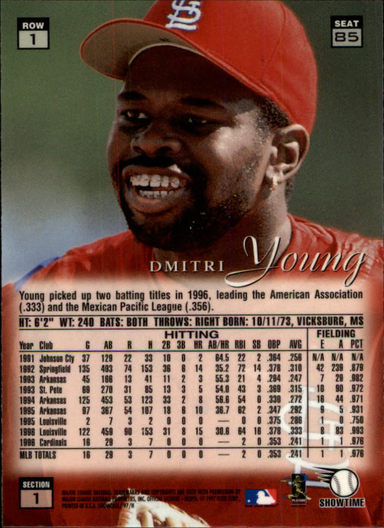 1997 Flair Showcase (Fleer) Baseball "Row 1" Parallel Cards - Picture 53 of 115
