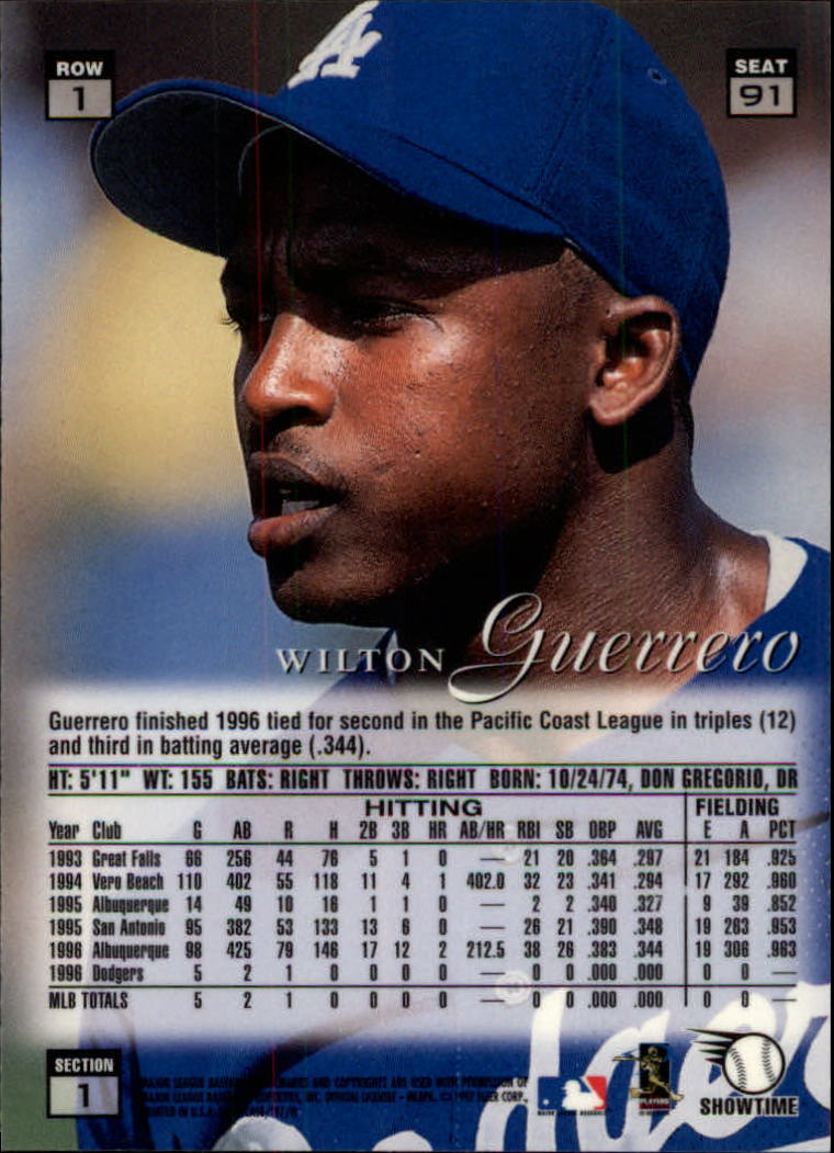 1997 Flair Showcase (Fleer) Baseball "Row 1" Parallel Cards - Picture 63 of 115