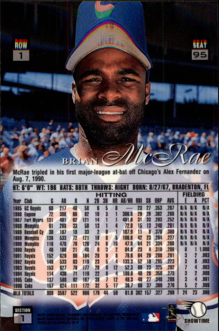1997 Flair Showcase (Fleer) Baseball "Row 1" Parallel Cards - Picture 71 of 115