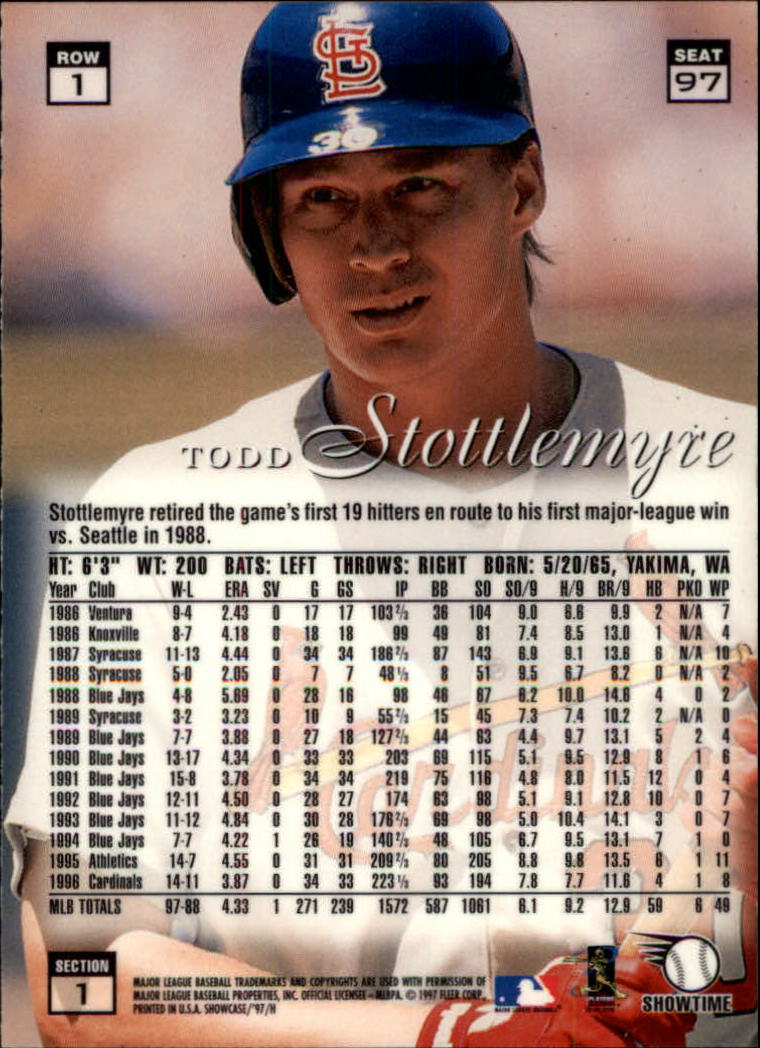 1997 Flair Showcase (Fleer) Baseball "Row 1" Parallel Cards - Picture 73 of 115