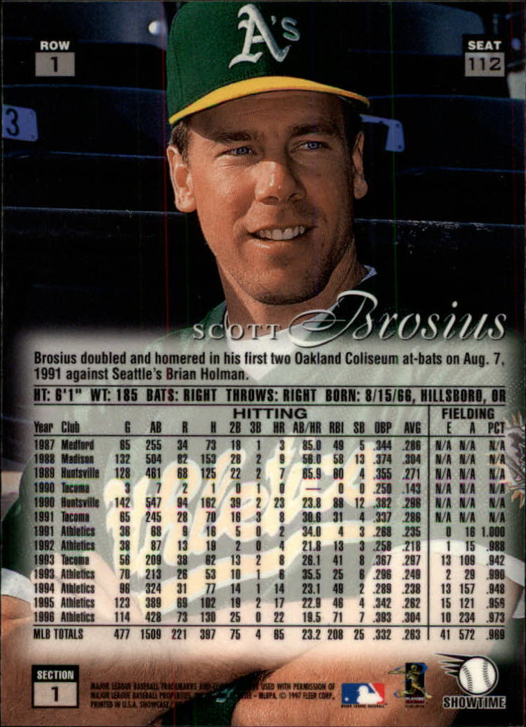 1997 Flair Showcase (Fleer) Baseball "Row 1" Parallel Cards - Picture 91 of 115