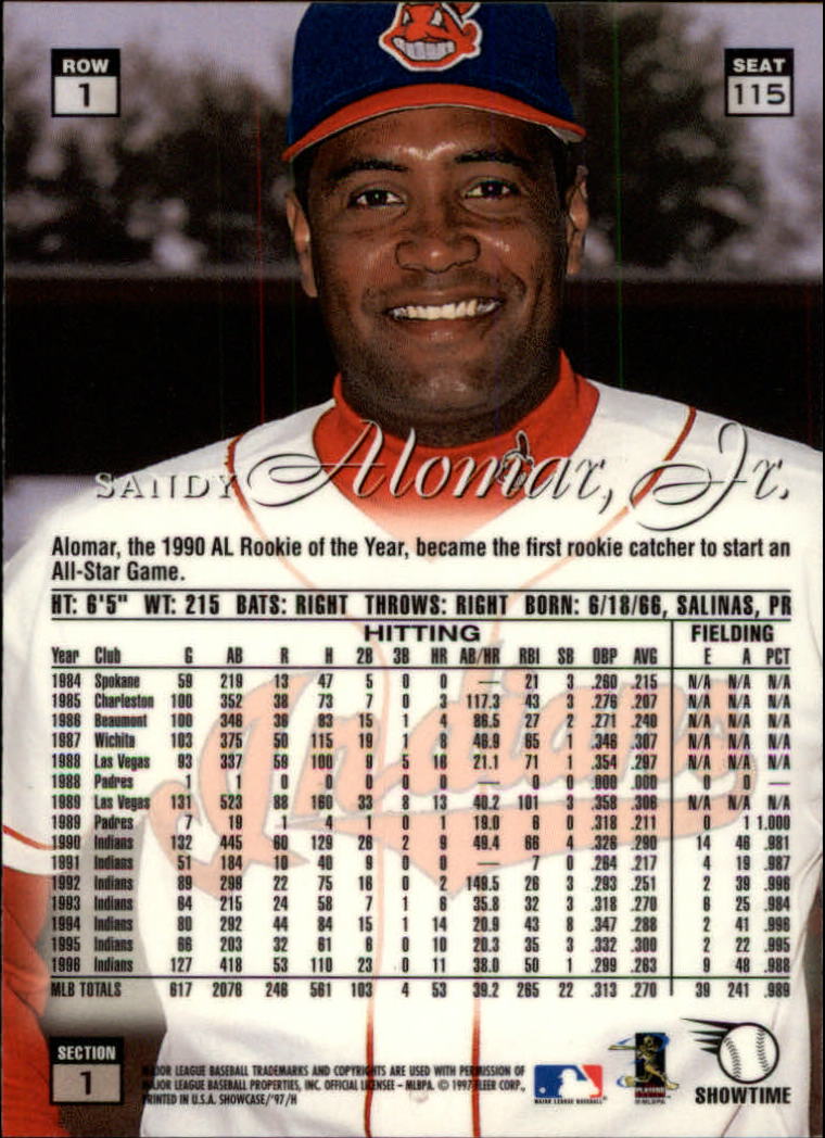 1997 Flair Showcase (Fleer) Baseball "Row 1" Parallel Cards - Picture 95 of 115