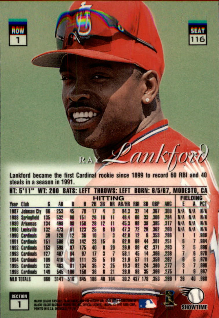 1997 Flair Showcase (Fleer) Baseball "Row 1" Parallel Cards - Picture 97 of 115