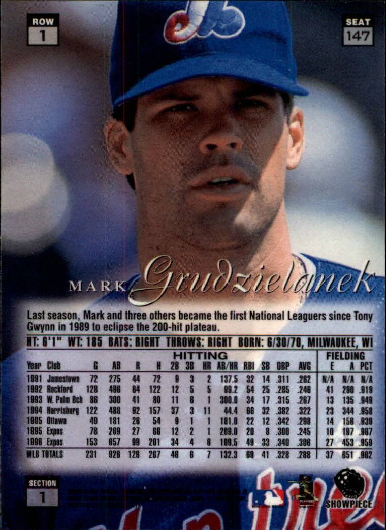 1997 Flair Showcase (Fleer) Baseball "Row 1" Parallel Cards - Picture 109 of 115