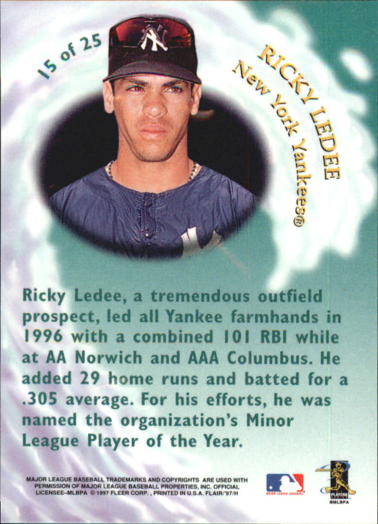 1997 Flair Showcase Baseball "Diamond Cuts and Wave of the Future" Insert Cards - Picture 12 of 14