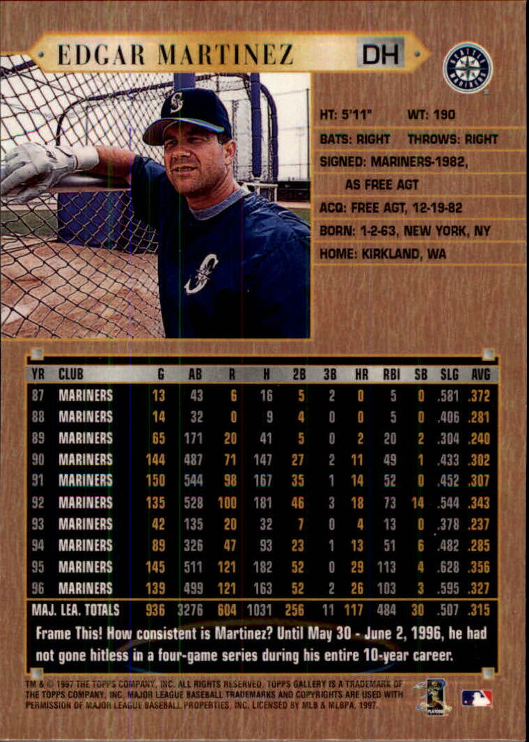 1997 Topps Gallery Baseball - Picture 71 of 77