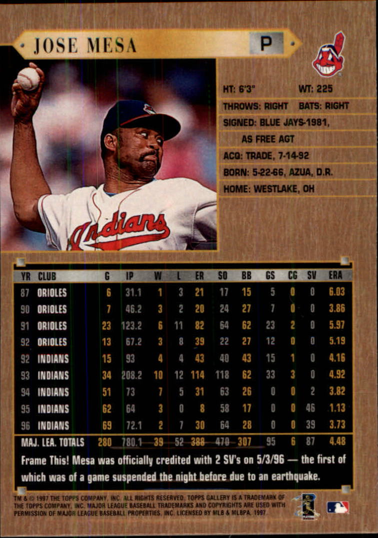 1997 Topps Gallery Baseball - Picture 53 of 77