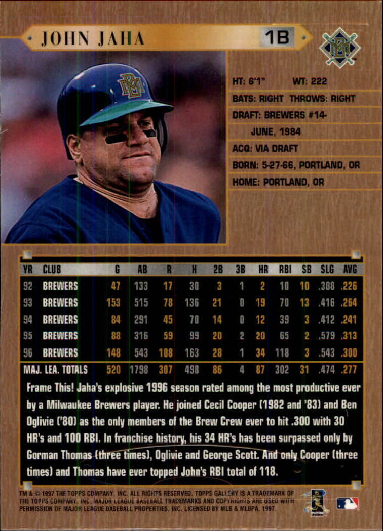 1997 Topps Gallery Baseball - Picture 41 of 77
