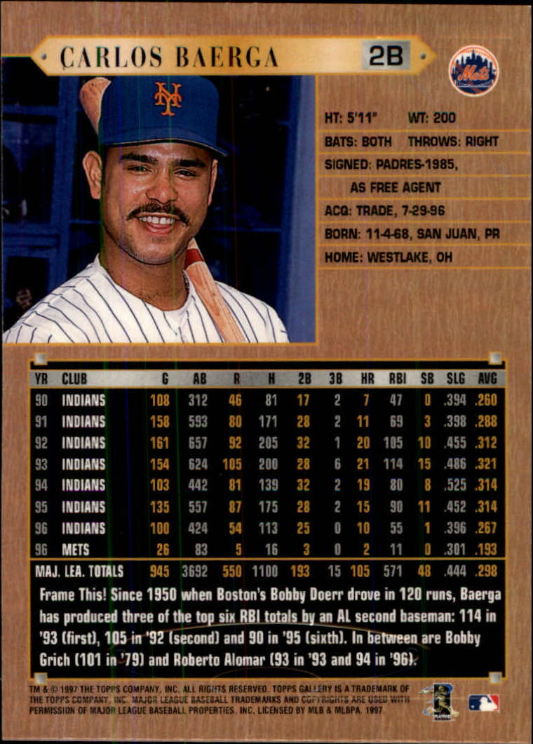 1997 Topps Gallery Baseball - Picture 33 of 77