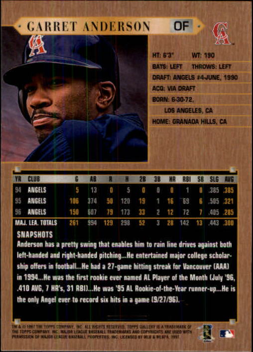 1997 Topps Gallery Baseball - Picture 13 of 77