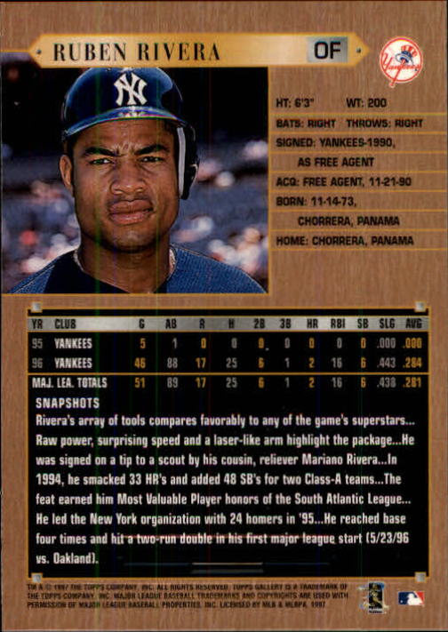 1997 Topps Gallery Baseball - Picture 11 of 77