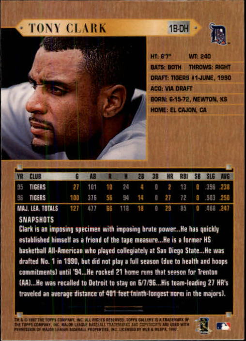 1997 Topps Gallery Baseball - Picture 7 of 77