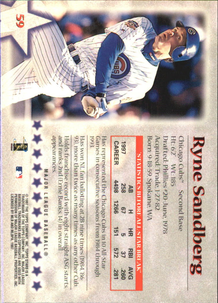 1997 Topps Stars Baseball - Picture 67 of 149