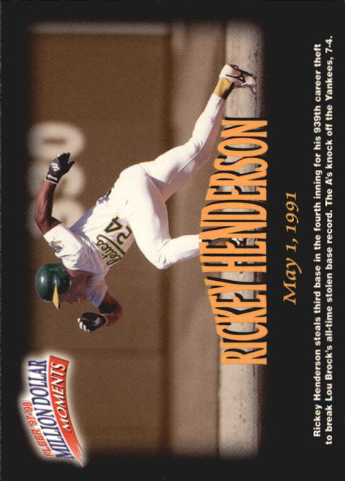 1997-98 Fleer Million Dollar Moments Baseball Card Pick