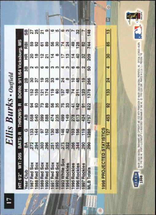 1998 Sports Illustrated Baseball (Fleer) Baseball "Main Set" Cards - Picture 17 of 198